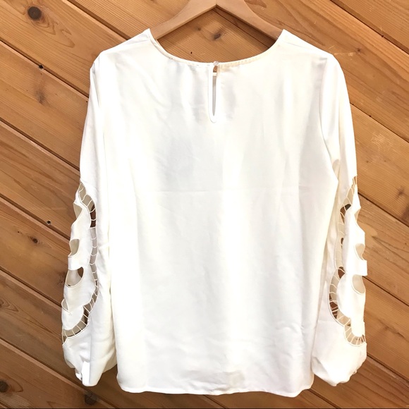 Adrianna Papell Buttercream Cutout Sleeve Blouse (Sm) NWT! - Picture 4 of 8